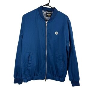 Insert Coin Jacket Mens Small KANTO Pokemon Trainer Video Game Blue Full Zip